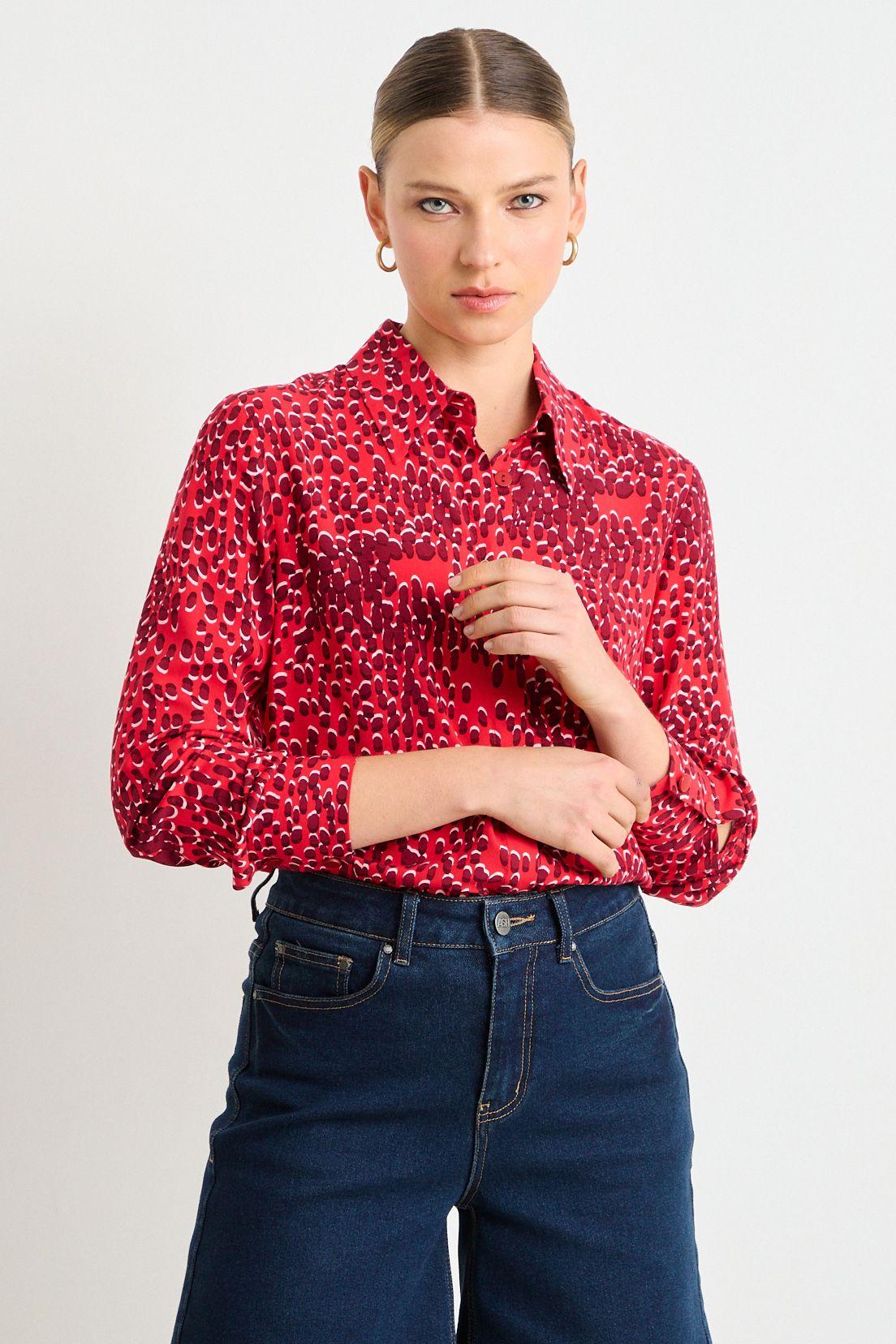 Blusas Manga Larga Rojo Ash 14107225053103-1