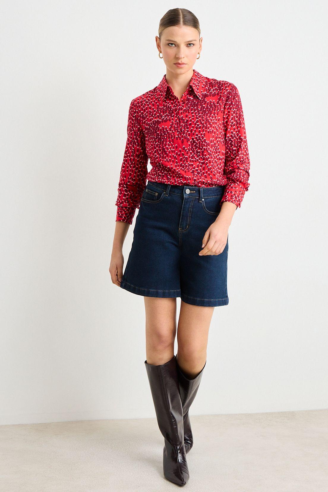 Blusas Manga Larga Rojo Ash 14107225053103-4