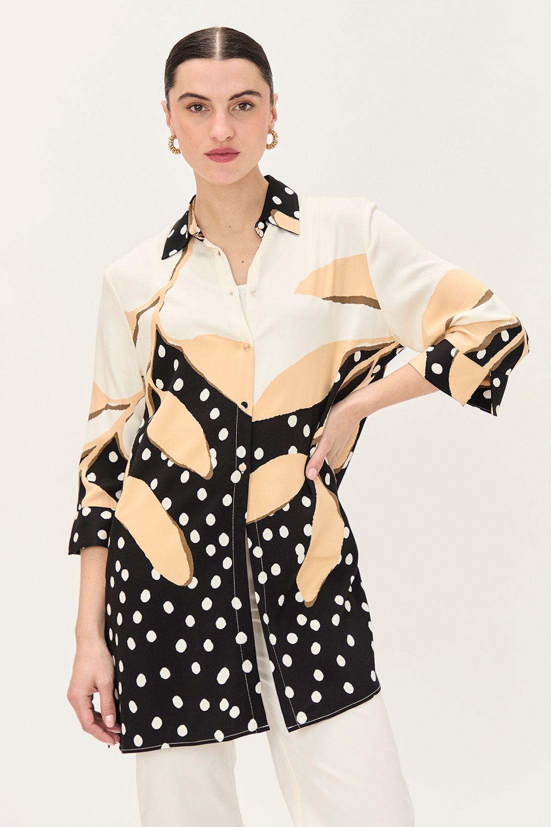 Tapado Camisero Viscosa Negro Ma Griffe 15502224052102-2