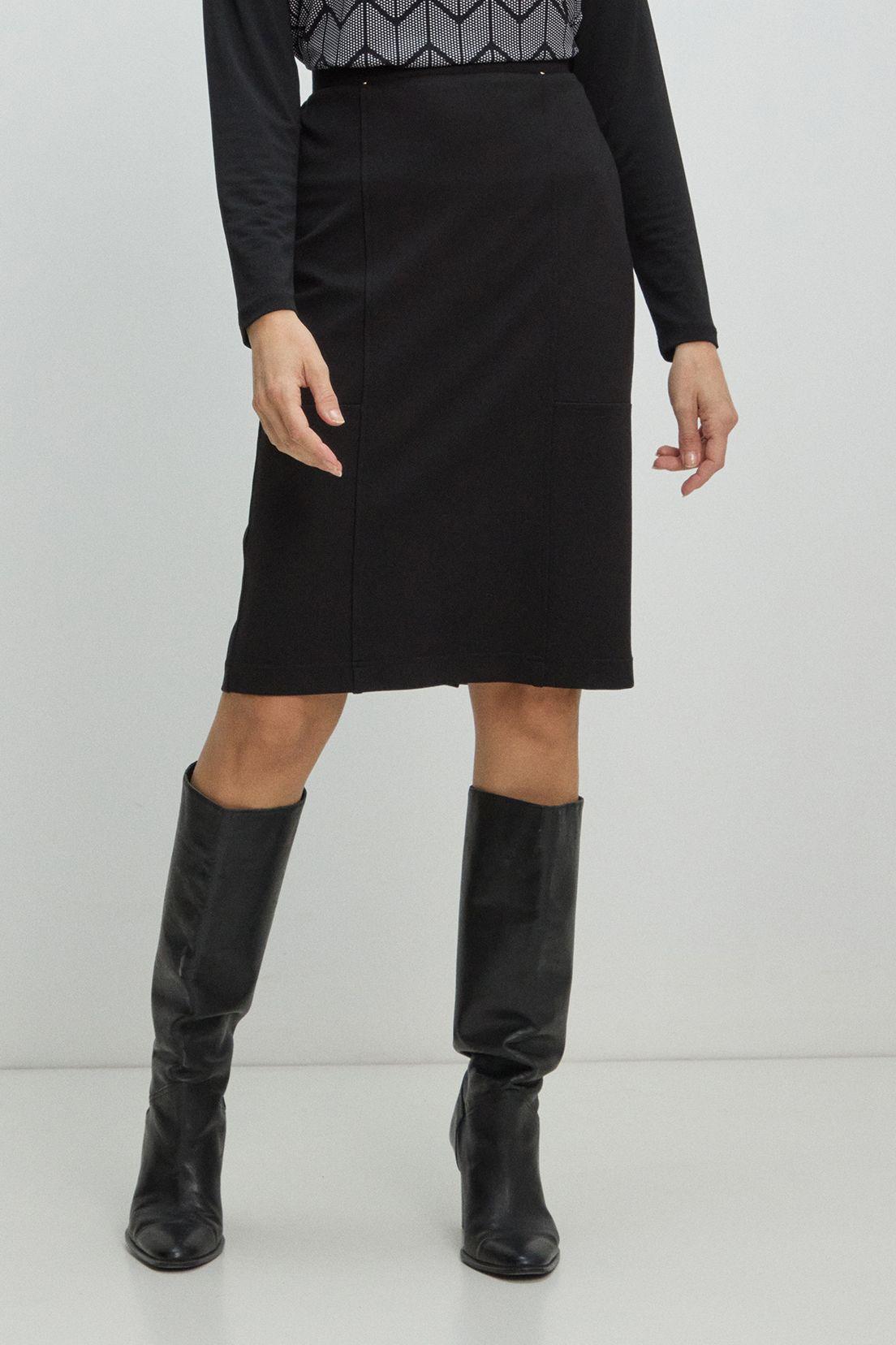 Falda Larga Negro Ma Griffe 12002225001102-1