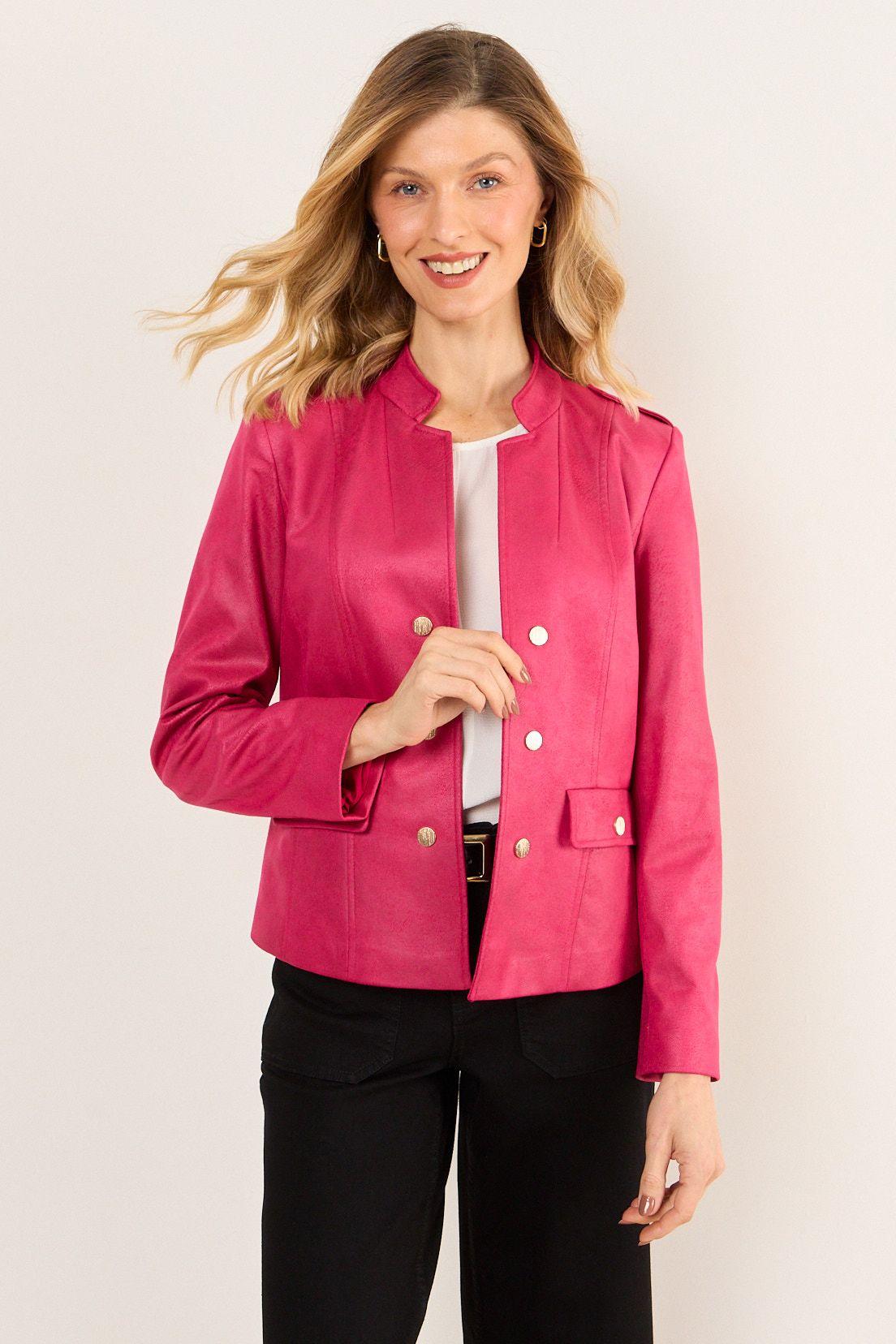 Chaqueta Look Militar Fucsia Ma Griffe 17502226050116-0
