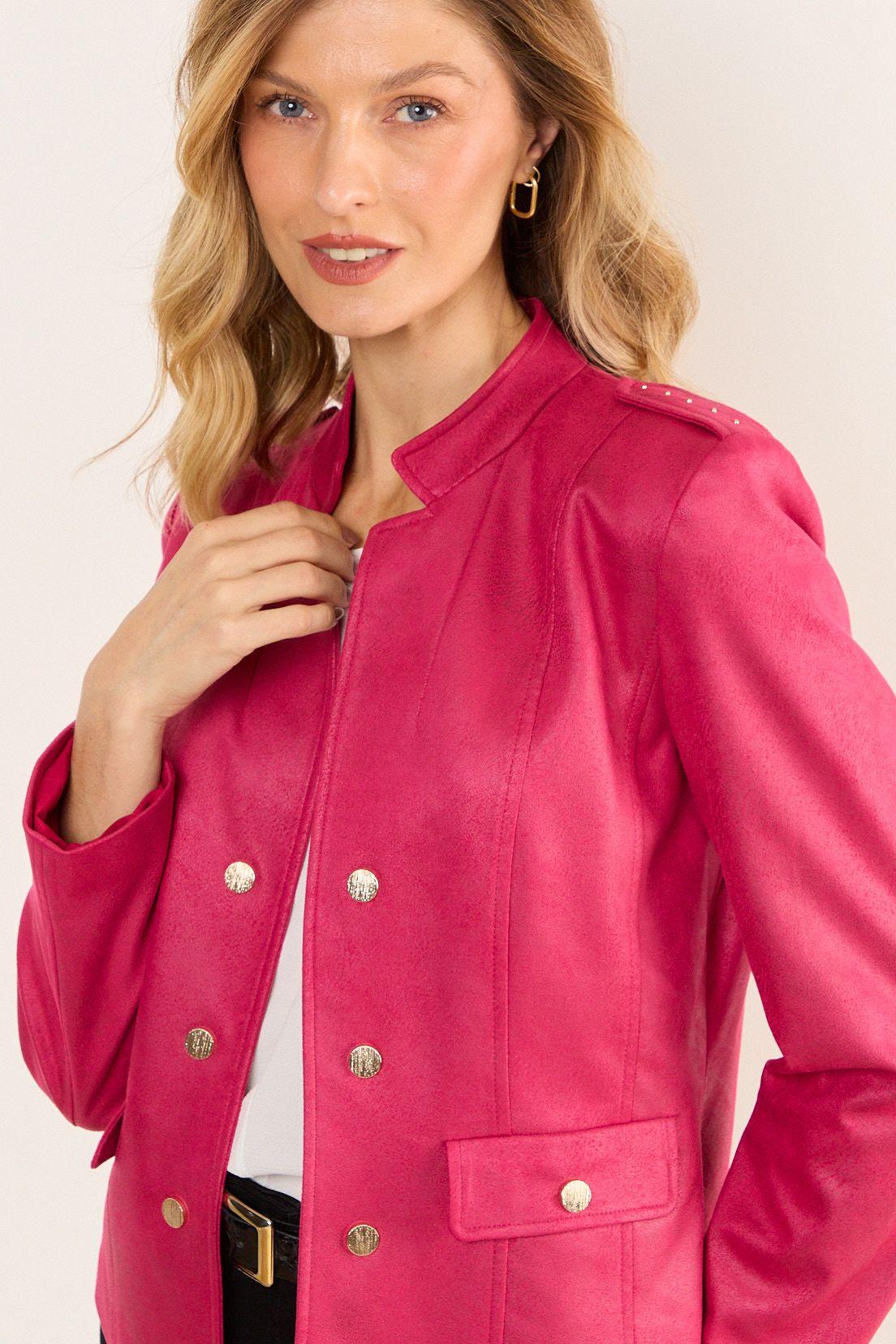 Chaqueta Look Militar Fucsia Ma Griffe 17502226050116-1