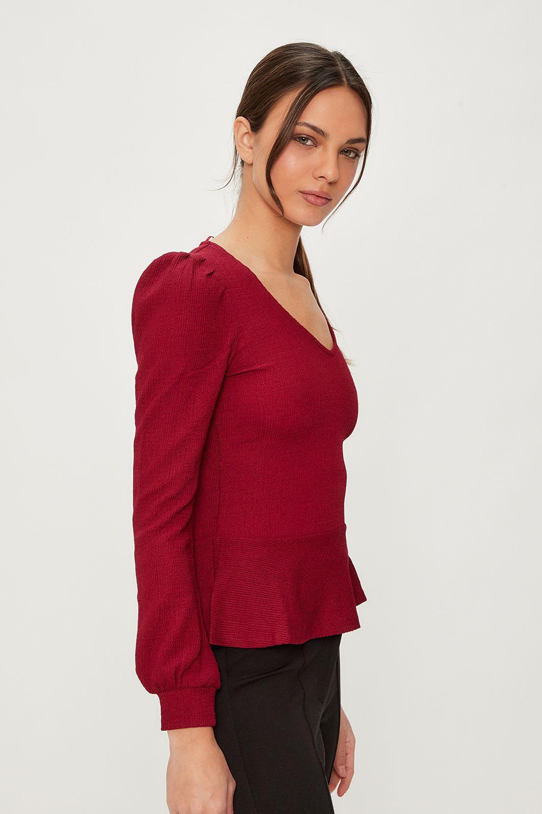 Polera Lisa Burdeo iO 14220224051112-2