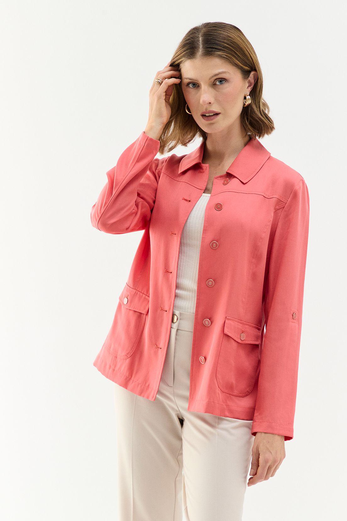Chaqueta Tencel coral Ma Griffe 17502224059133-2