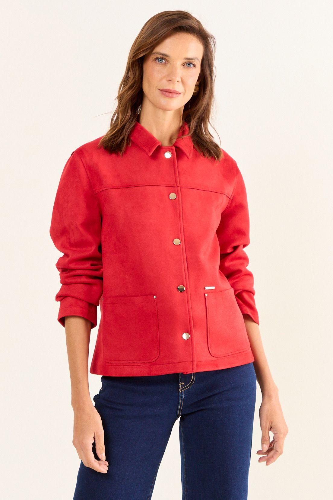 Chaqueta Antelina Rojo Ma Griffe 17502126051103-0