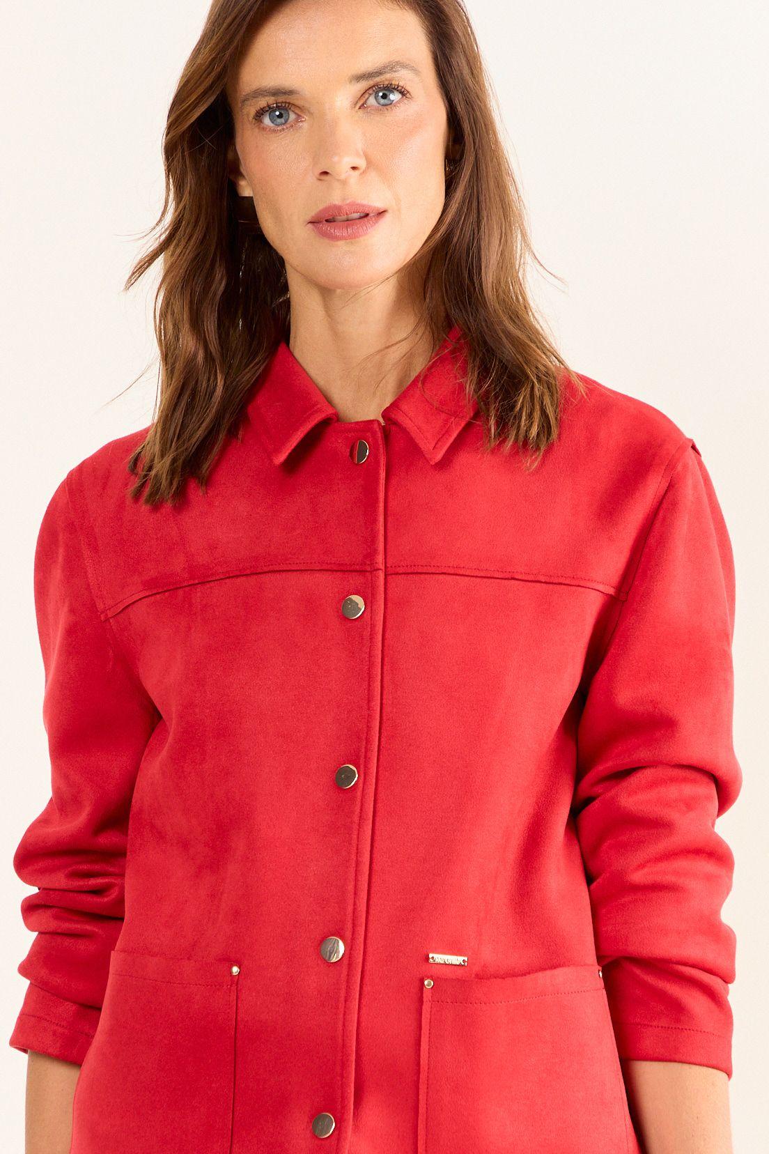 Chaqueta Antelina Rojo Ma Griffe 17502126051103-1