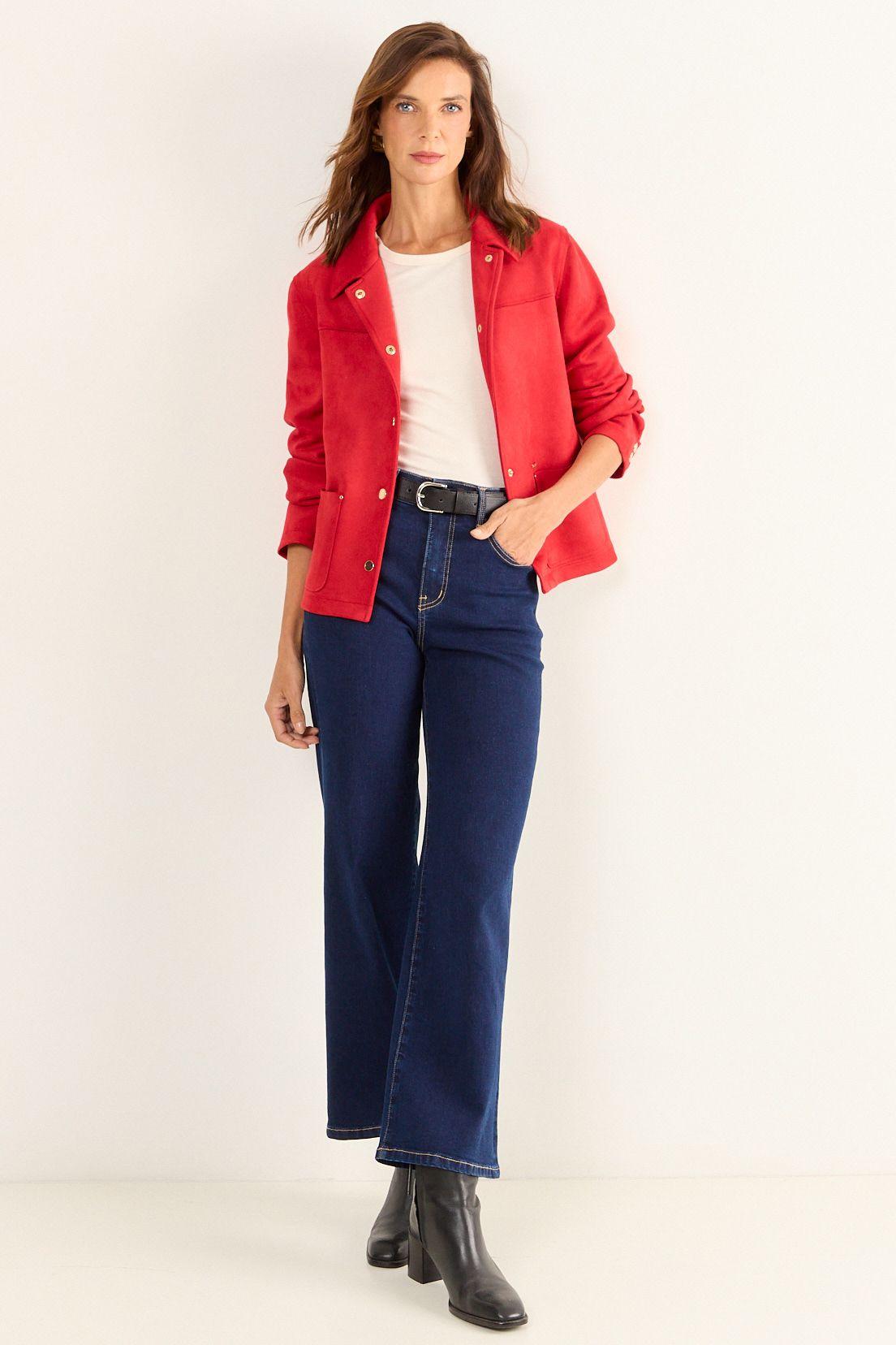 Chaqueta Antelina Rojo Ma Griffe 17502126051103-3