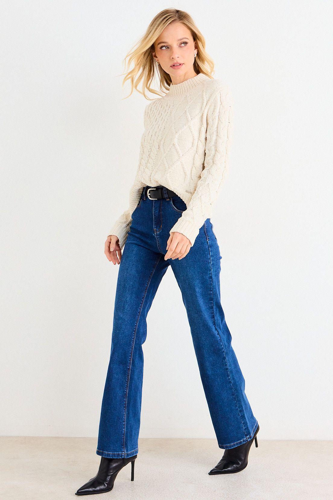 Sweater Chenille Trenzado Crudo Ash 18107126008105-3