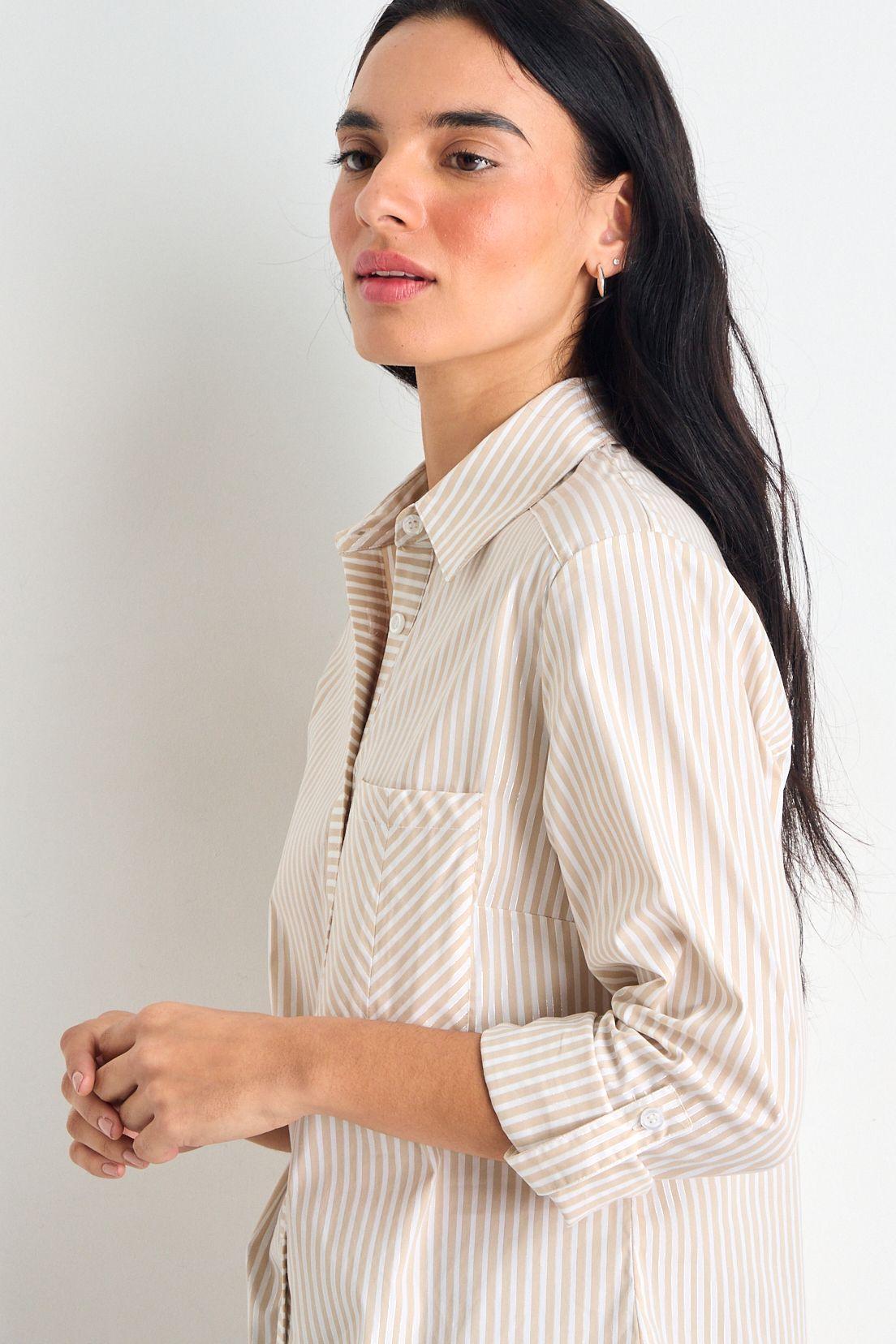 Blusas Manga Larga Beige iO 14120225003106-1