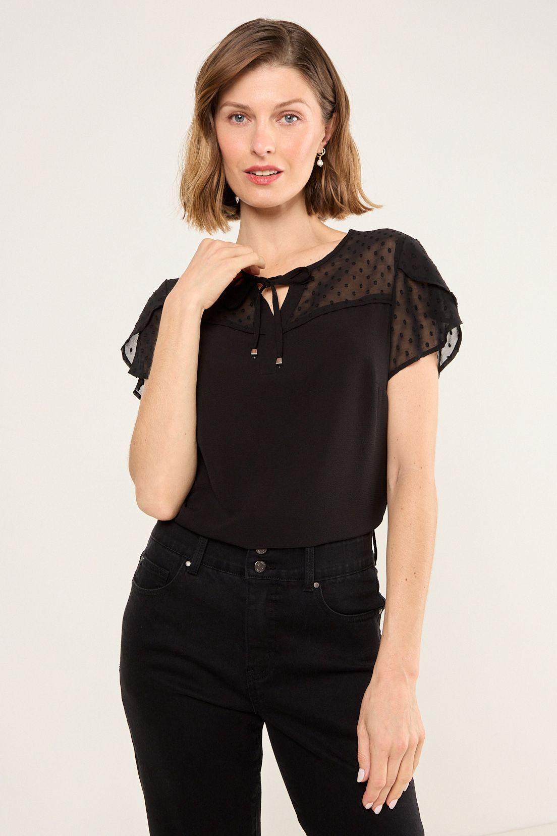 Blusa Lisa Negro Ma Griffe 14004225034102-0