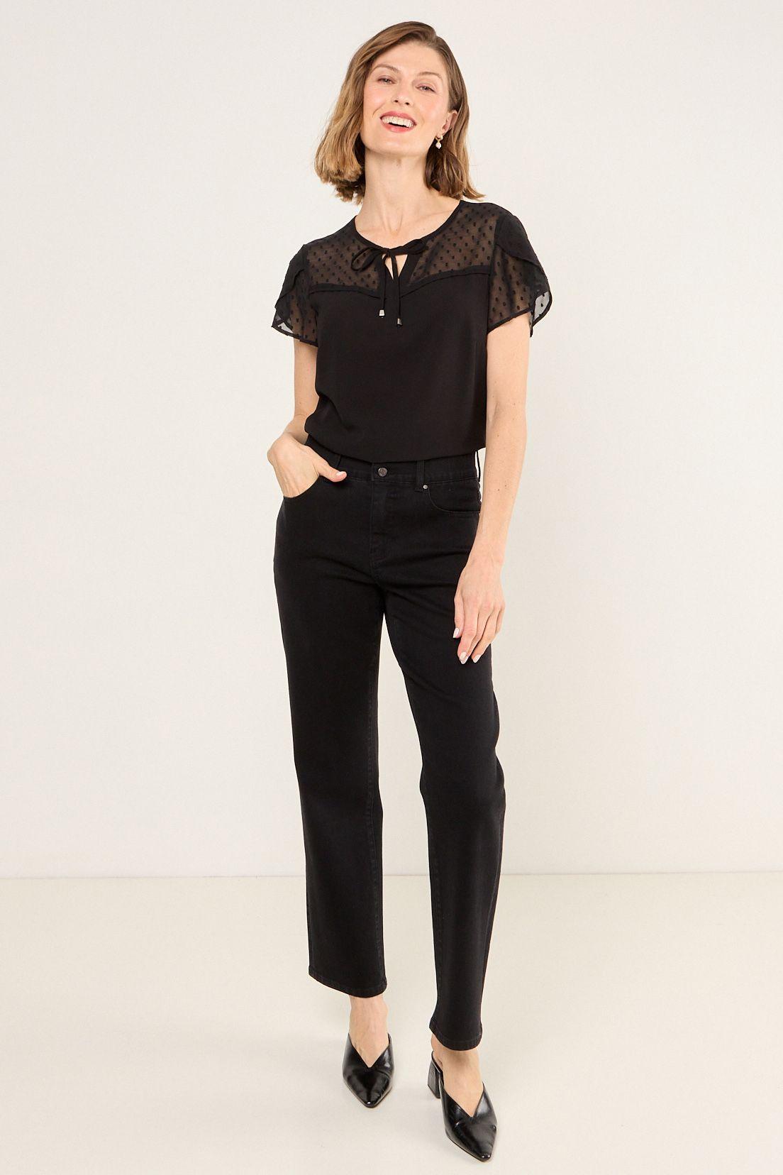 Blusa Lisa Negro Ma Griffe 14004225034102-3