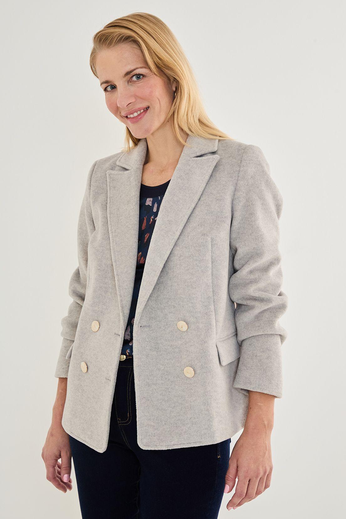 Blazer De Muflon Gris 16002125054113-0