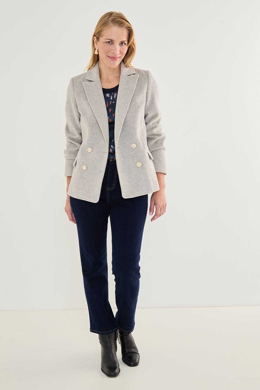 Blazer De Muflon Gris 16002125054113-2