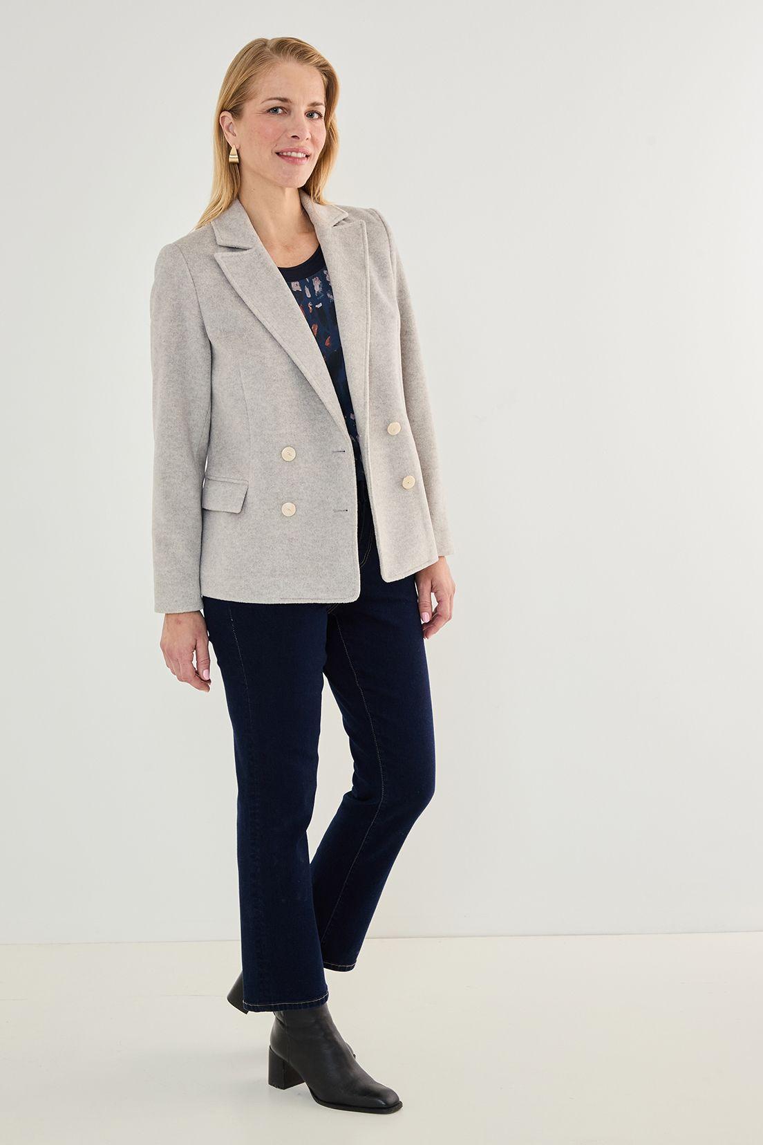 Blazer De Muflon Gris 16002125054113-4