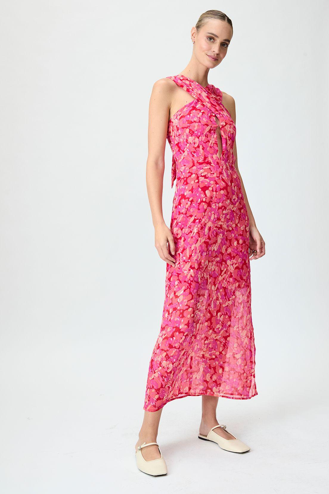 Vestido Fantasia Largo fucsia iO 13520125051116-0