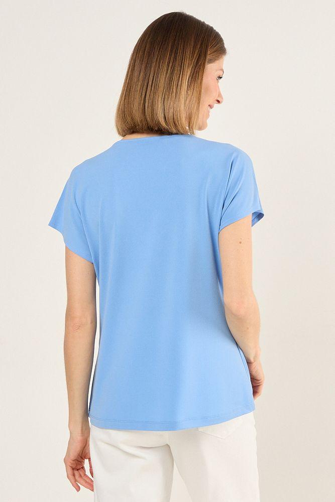 Polera Escote En V Celeste Ma Griffe 14202225017110-1