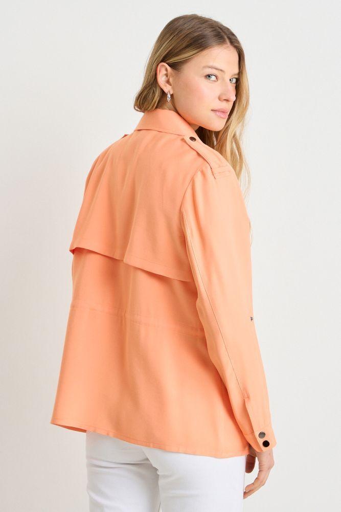 Trench Liso Naranjo Ash 17404225070114-2