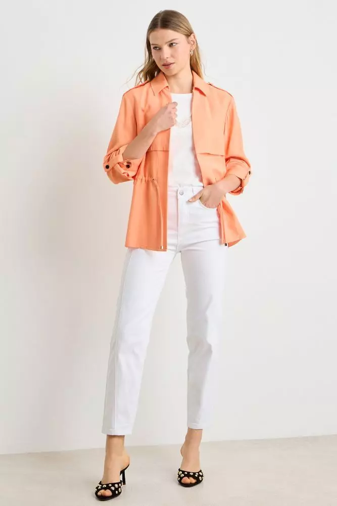 Trench Liso Naranjo Ash 17404225070114-3