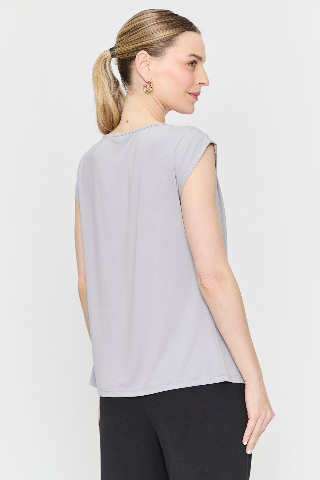 Polera Lisa Drapeada Gris Ash 14207224010113-3