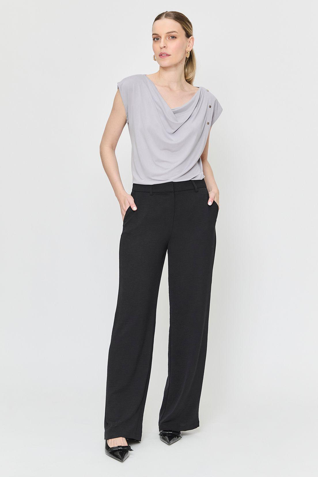 Polera Lisa Drapeada Gris Ash 14207224010113-4