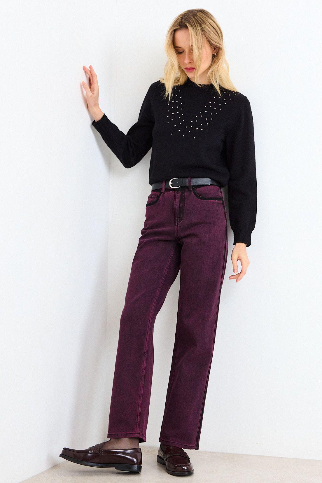 Sweater Liso Con Aplicaciones Negro Ash 18107226002102-4