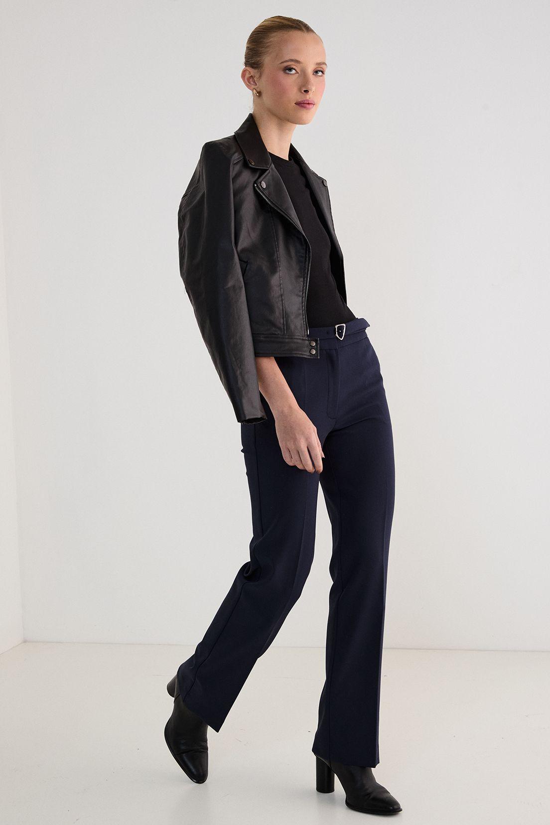 Pantalon Recto Liso Azul 11007125055104-4