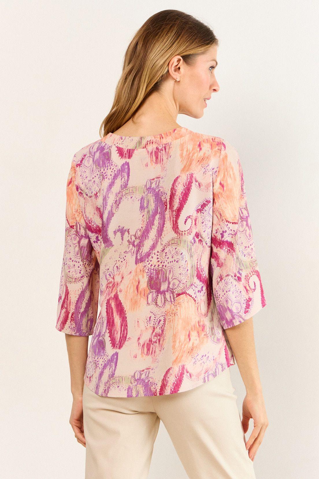 Blusa Estampada Escote En V Morado Ma Griffe 14102226003121-2