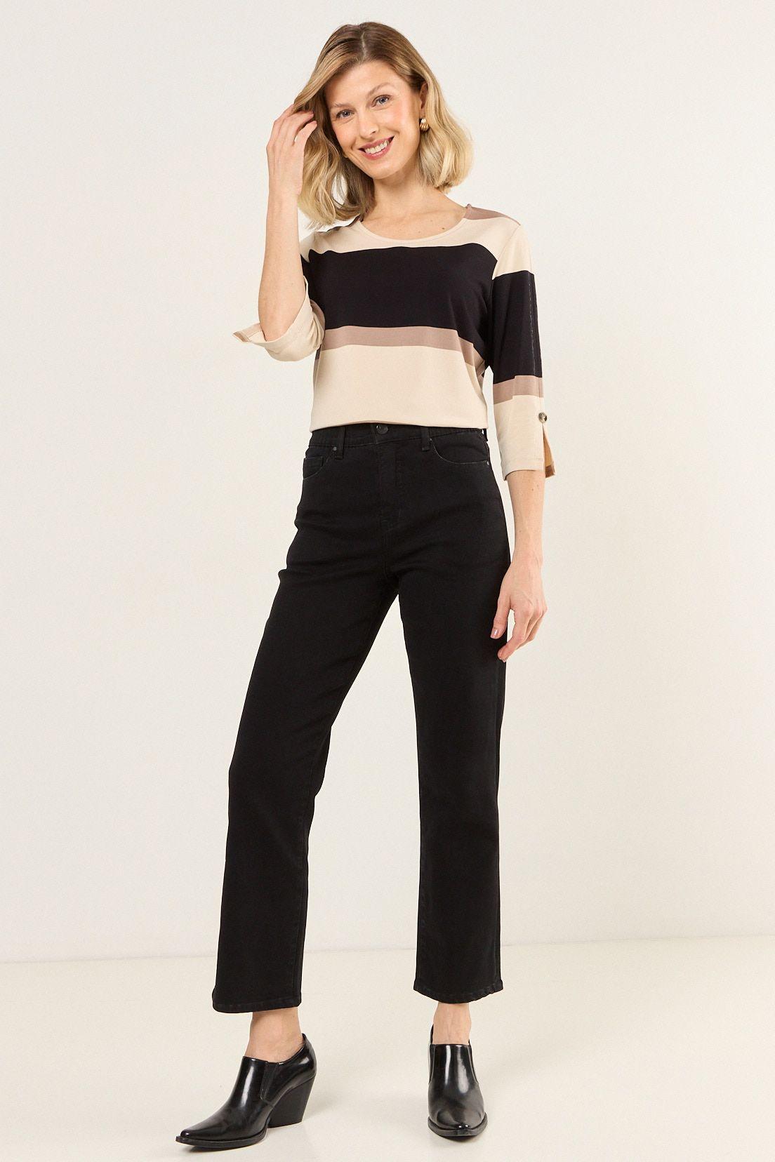 Polera Tricolor Negro Ma Griffe 14302126002102-3