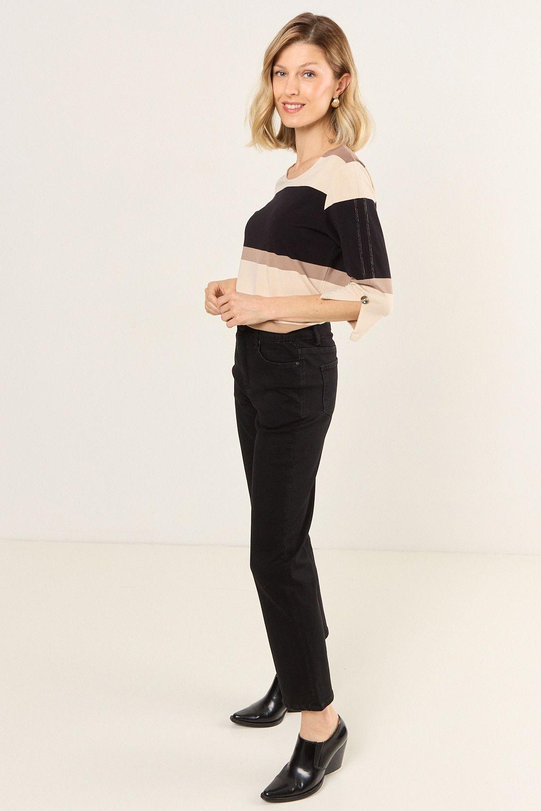 Polera Tricolor Negro Ma Griffe 14302126002102-4