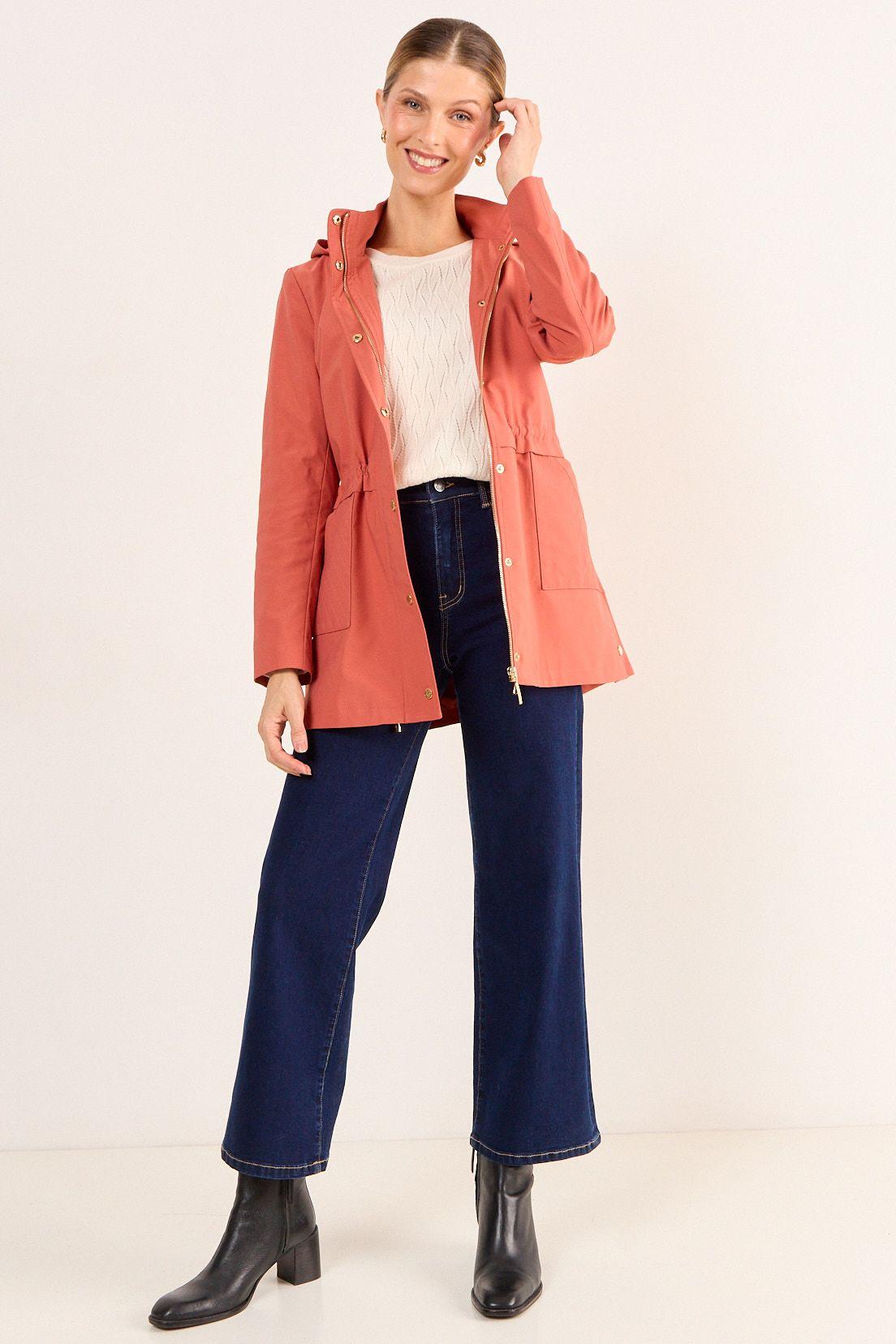 Trench Sport Con Gorro Terracota Ma Griffe 17402126003214-3