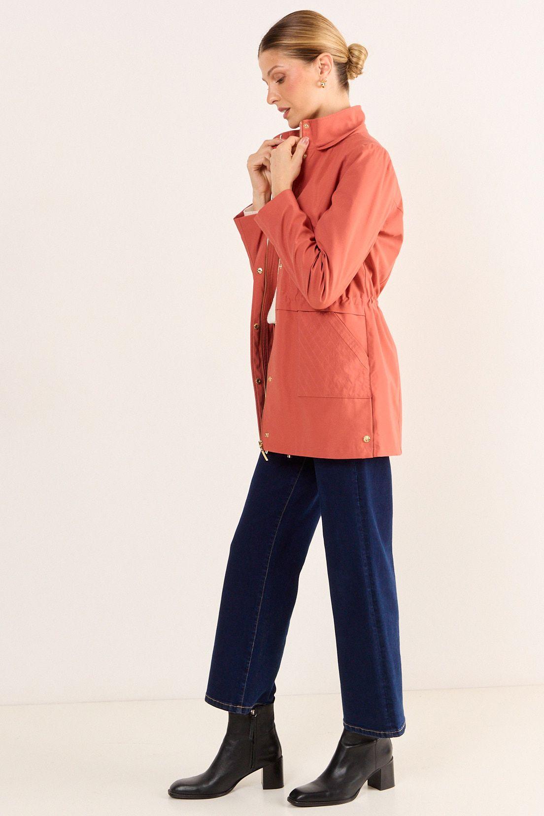 Trench Sport Con Gorro Terracota Ma Griffe 17402126003214-4