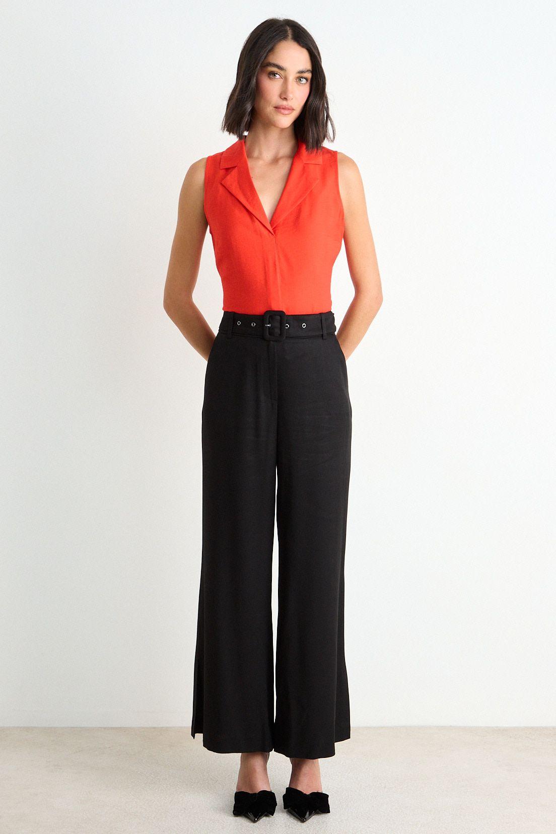 Blusa Lisa Sin Mangas Rojo Ash 14007126050103-3