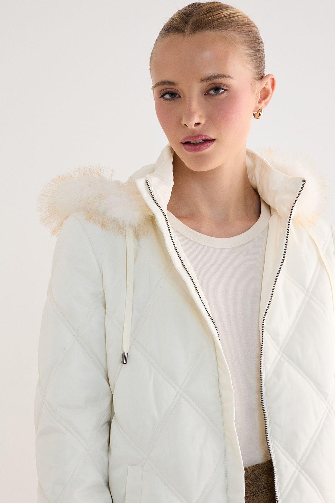 Parka Larga Gorro Desmontable Crudo 17607125050105-1