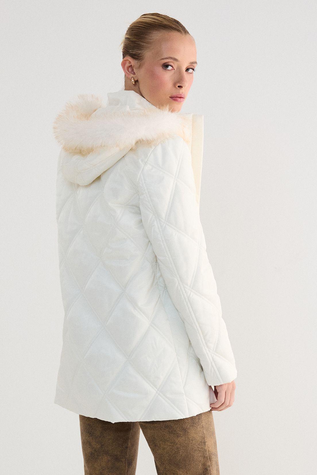 Parka Larga Gorro Desmontable Crudo 17607125050105-3