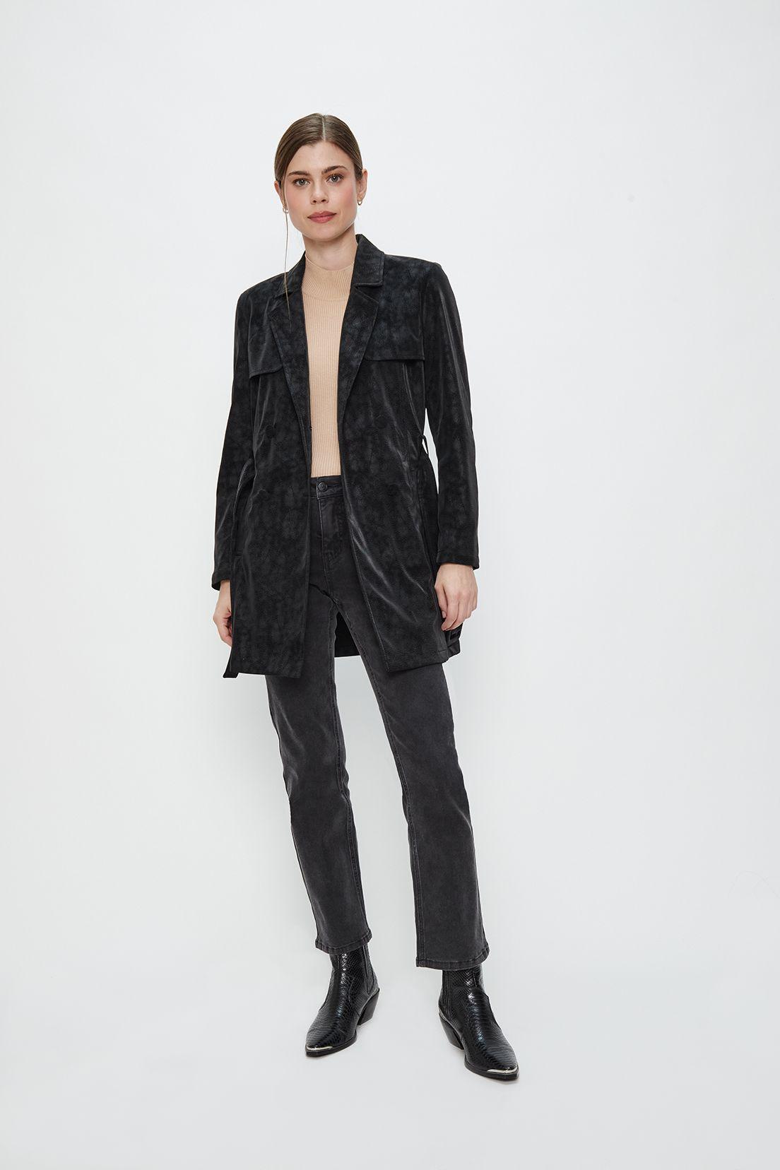 Trench Liso Negro Ash 17407224050102-0