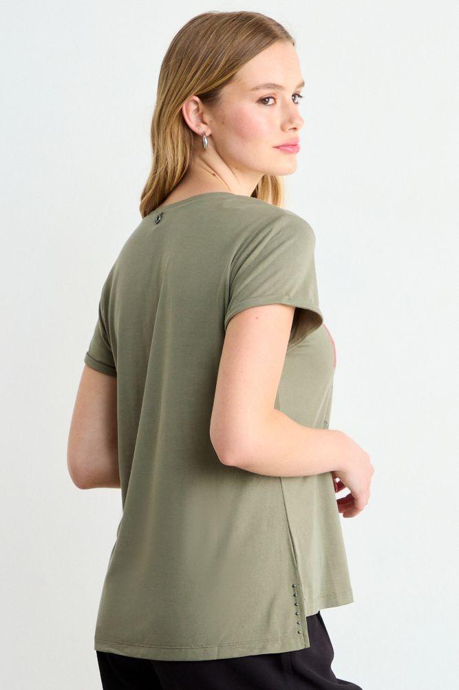 Polera Estampada Verde iO 14620225007137-2