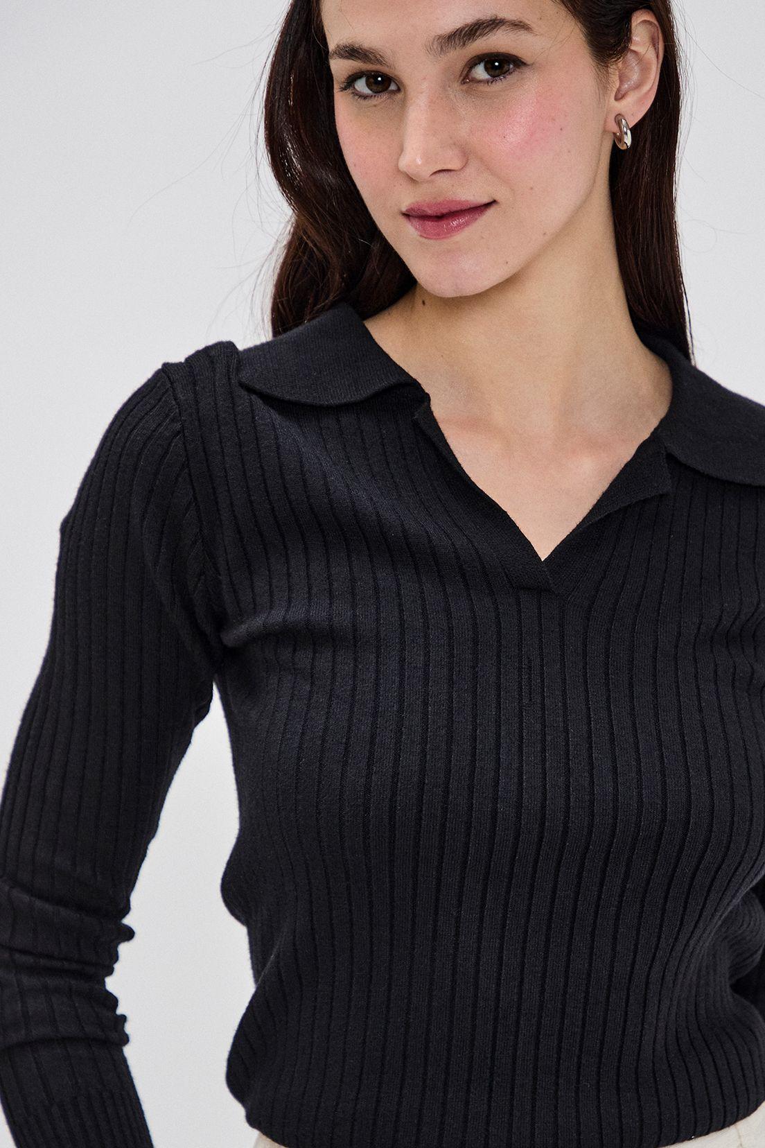 Sweater Liso Negro 18120224071102-1