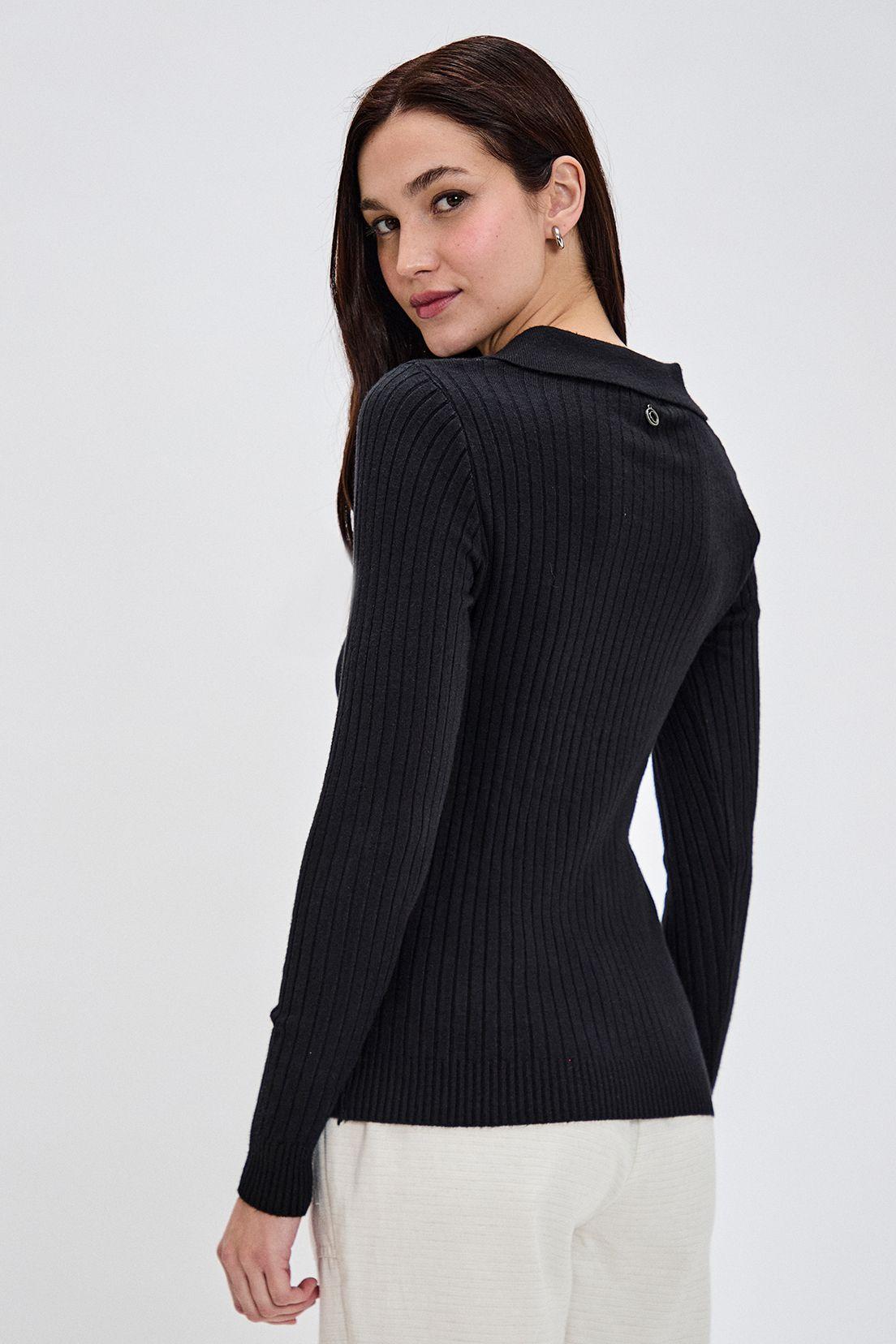Sweater Liso Negro 18120224071102-3