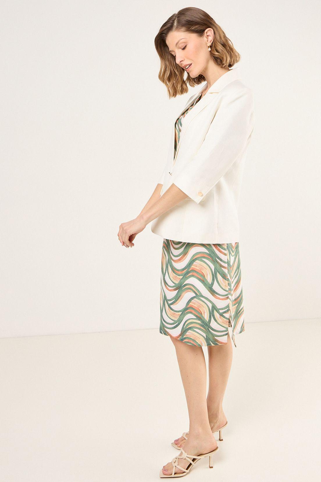 Blazer De Lino Blanco Ma Griffe 16002225058101-4