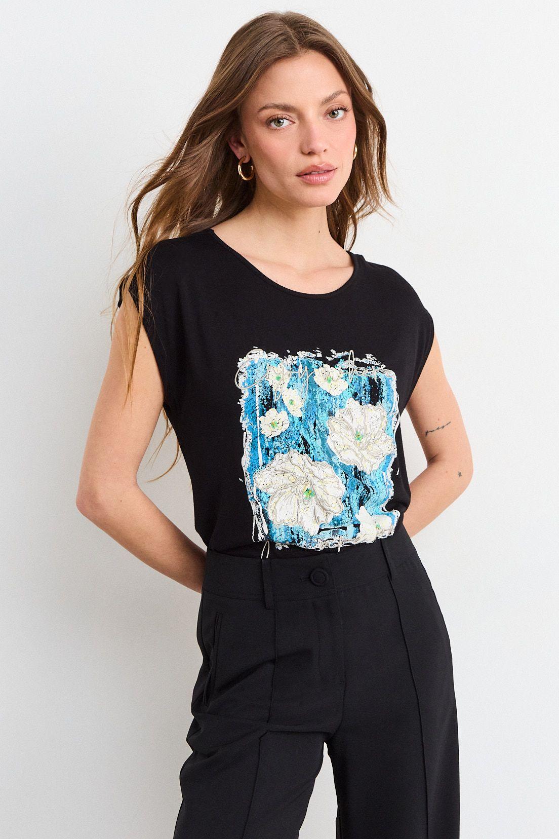 Polera Manga Corta Negro iO 14620226002102-0