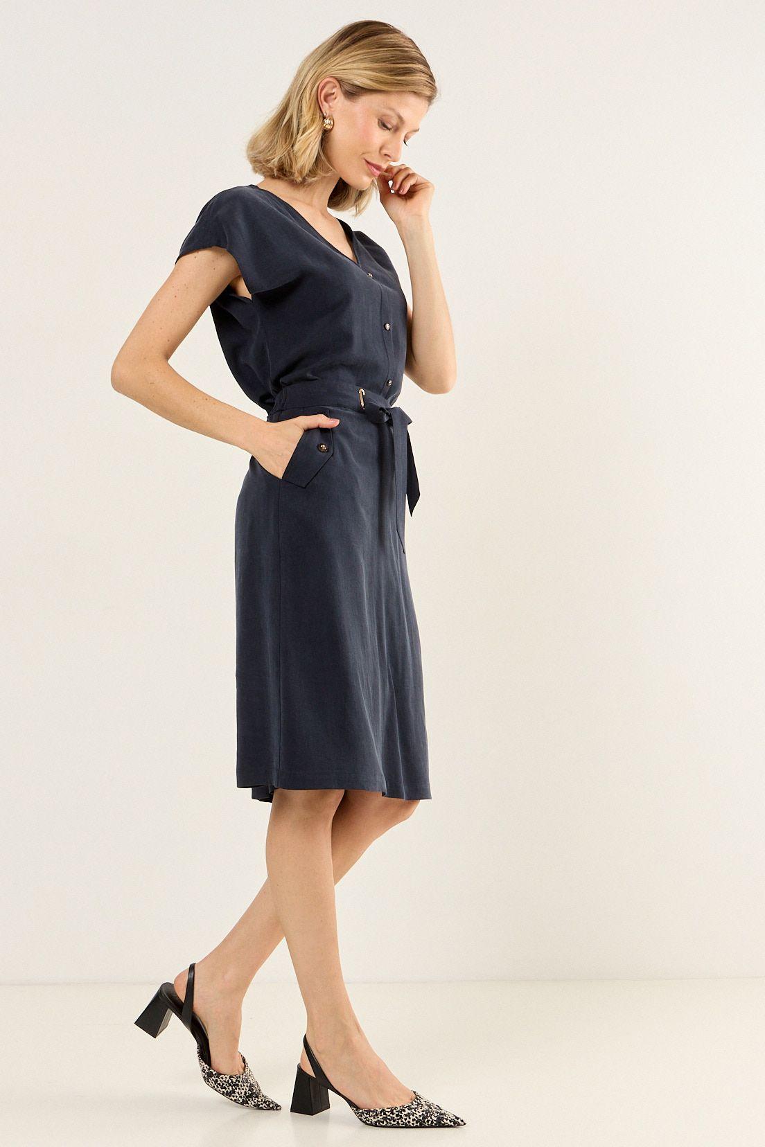 Falda Lyocel Azul Ma Griffe 12002126001104-4