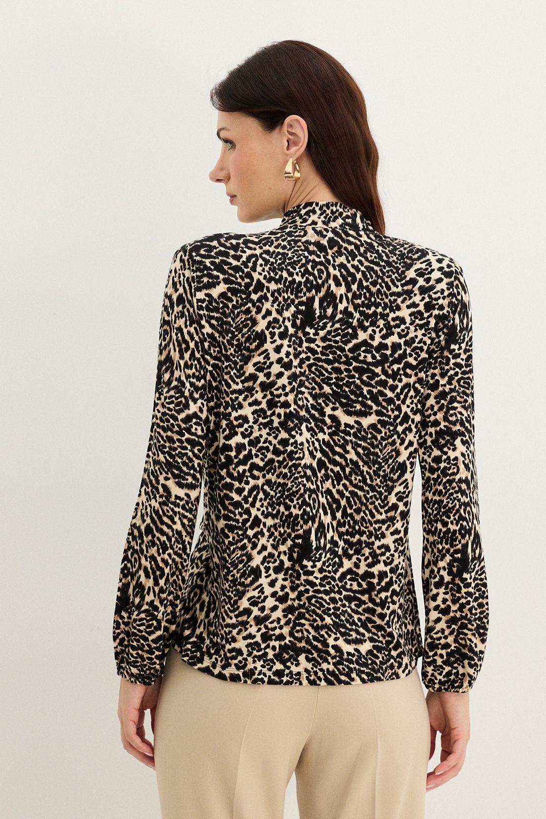 Polera Cuello Alto Estampada Beige 14302125005106-2