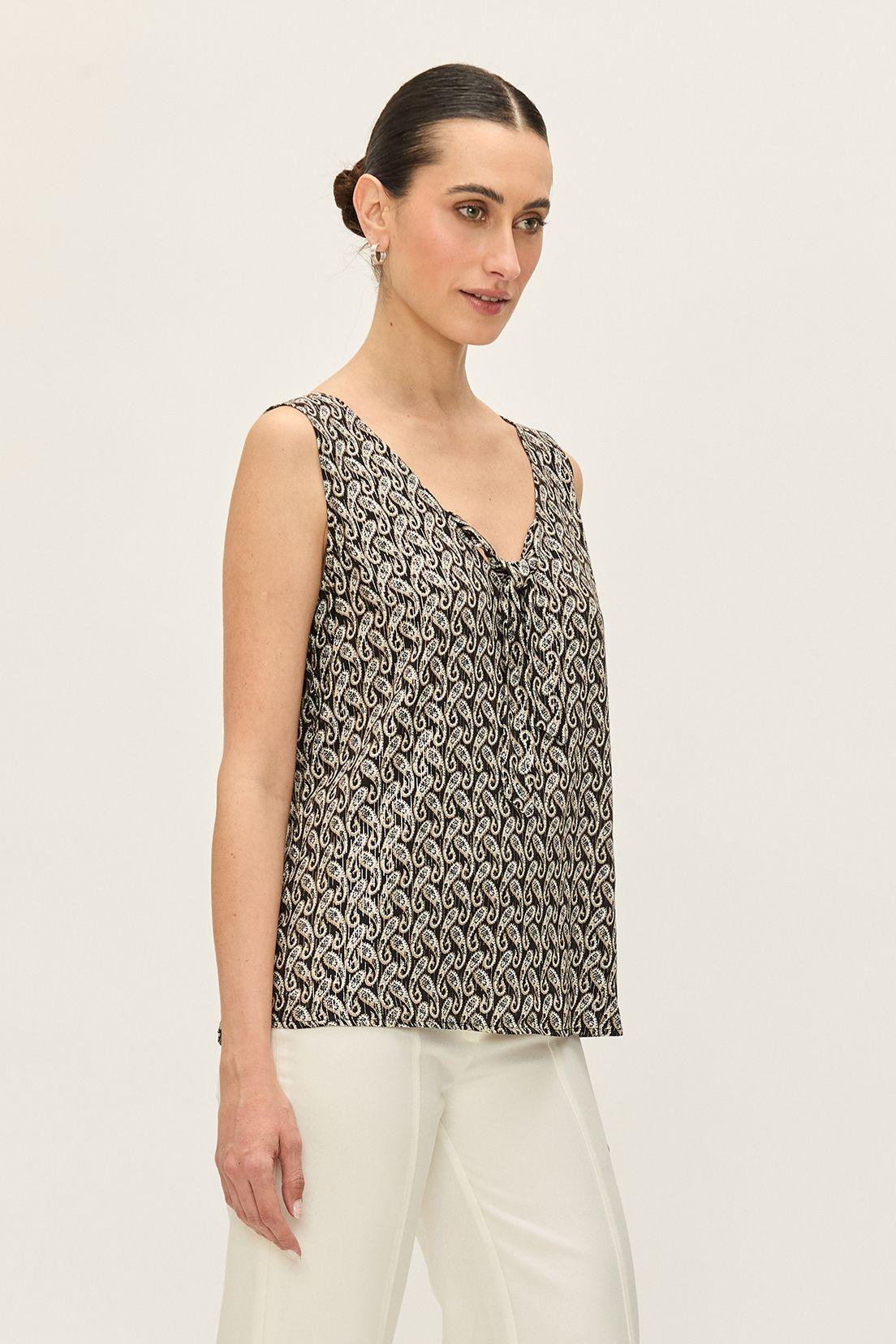 Top Estampado  Con Lazo Negro Ash 14107224055102-2