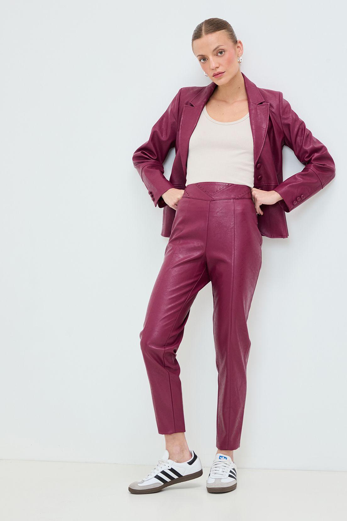Pantalon Liso Burdeo 11020125057112-0