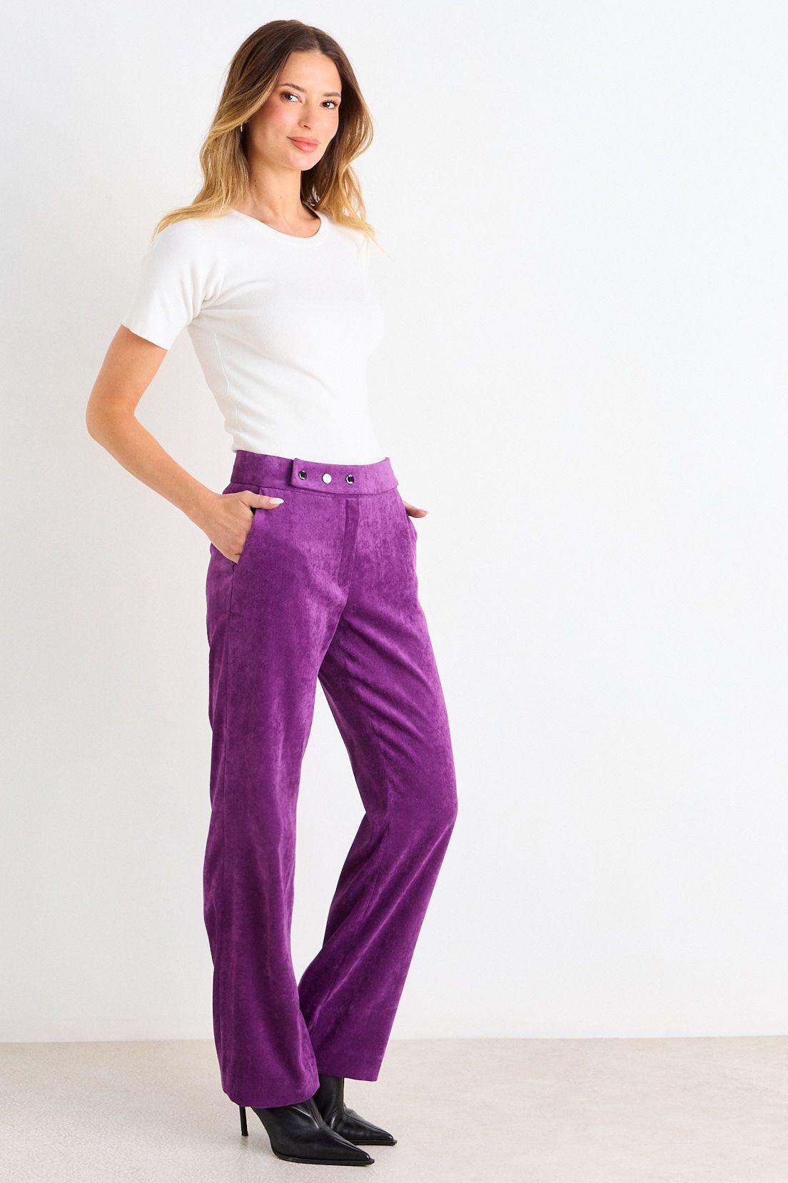 Pantalon De Pana Recto Morado Ash 11007126061121-4