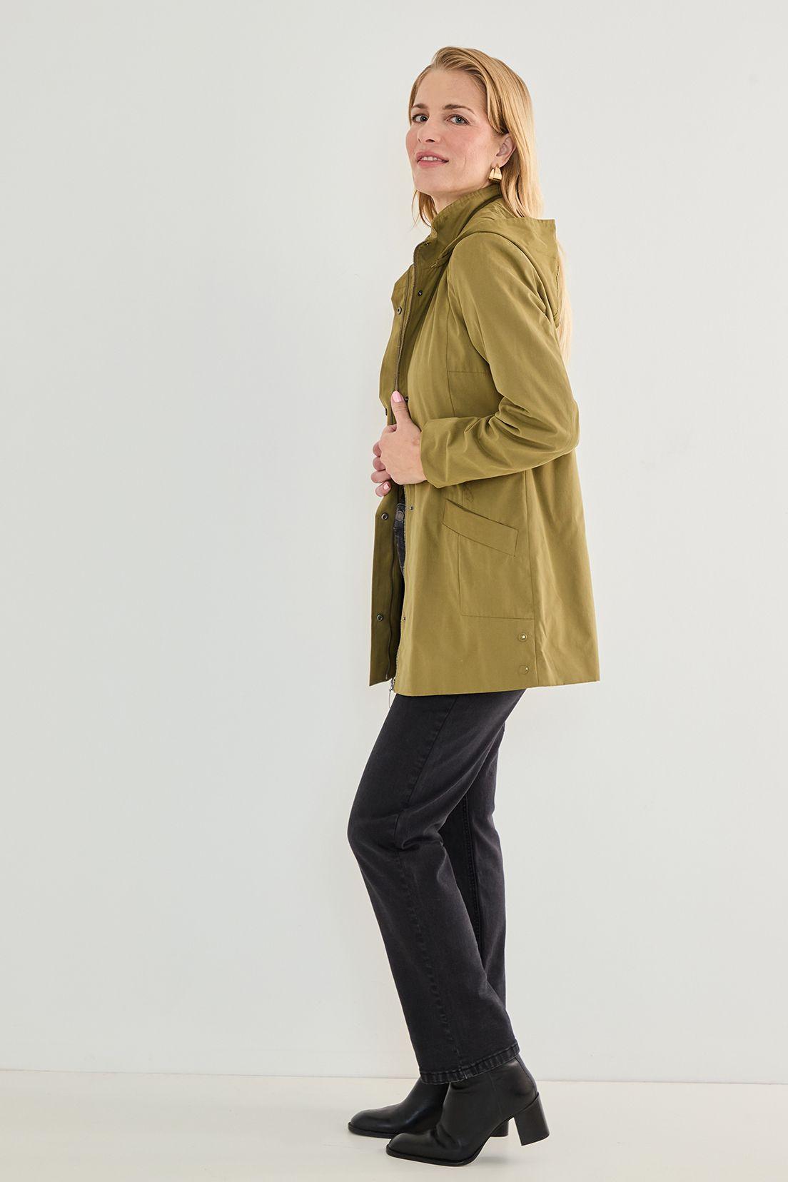 Trench Con Gorro Desmontable verde musgo 17402125002107-2