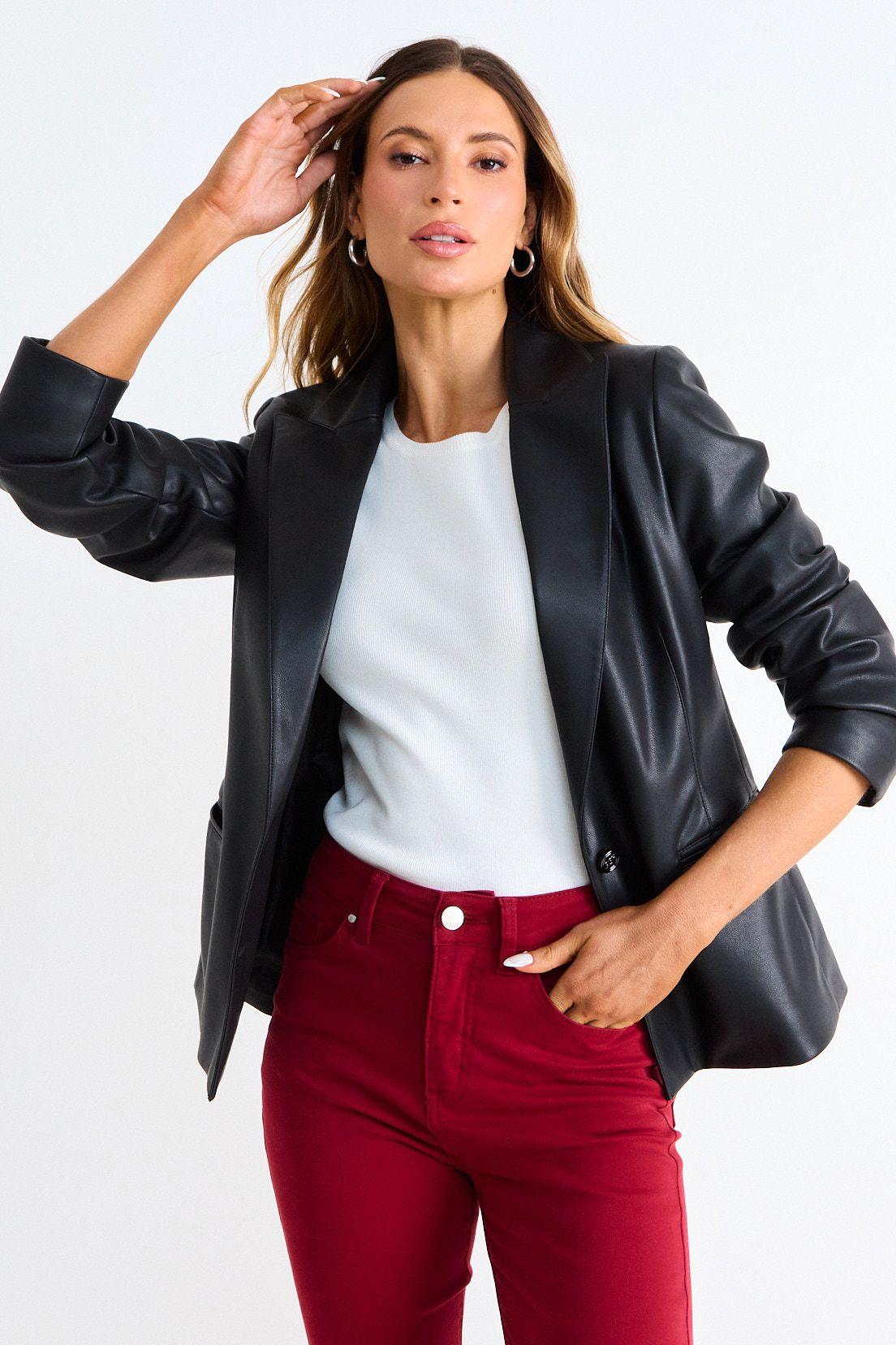 Blazer De Pu Negro Ash 16007126055102-0