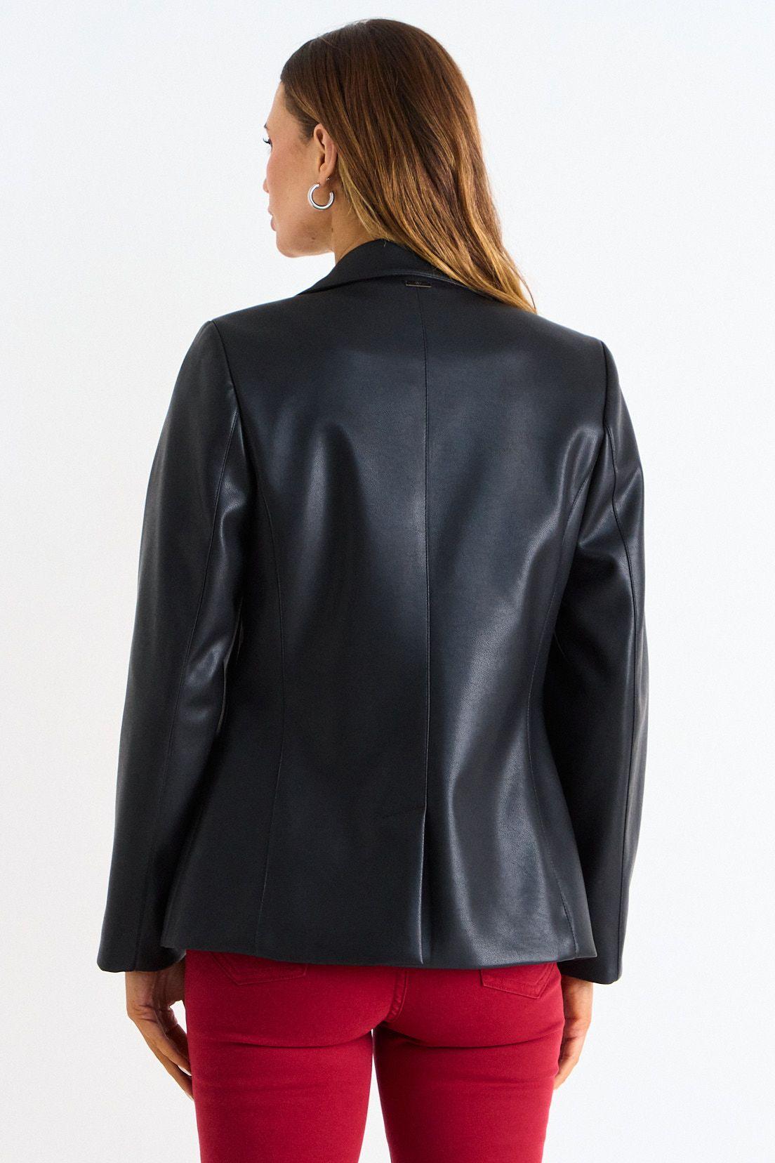 Blazer De Pu Negro Ash 16007126055102-2