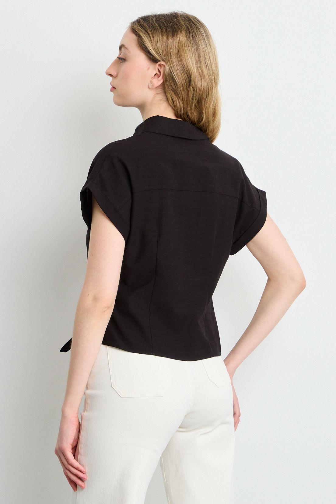 Blusas Manga Corta Negro iO 14020225065102-3