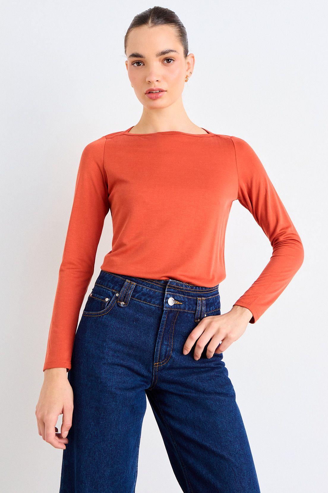 Polera Lisa Naranjo iO 14220126062114-0